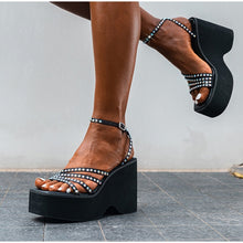 Load image into Gallery viewer, Wedge Women Sandals 2022 New Female Pu Leather Fashion Platform Shoes