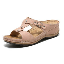 Load image into Gallery viewer, Wedges Sandals For Women Arch Support Low Heel Retro Boho Slip On Open - Sophornlilly