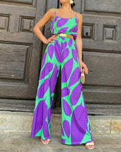 Load image into Gallery viewer, Jumpsuit Sexy Strap Sleeveless Design Suspender Leaf