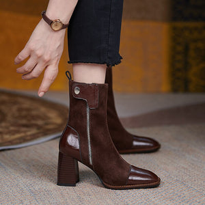 White Ankle Boots Autumn Shoes Winter Footwear Zipper