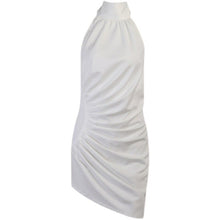 Load image into Gallery viewer, White Satin Mini Dress Sexy Backless Sleeveless Lace