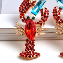 Load image into Gallery viewer, Fashion Trend Red Crystal Metal Earrings Statement Fine Drop