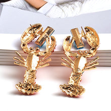 Load image into Gallery viewer, Fashion Trend Red Crystal Metal Earrings Statement Fine Drop
