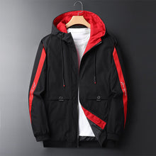 Load image into Gallery viewer, Windbreaker Jacket Hoody Men's Fashion Bomber Jacket Thin Slim Outwear