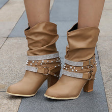 Load image into Gallery viewer, Winter Boots Lady Shoes Crystal  Luxury