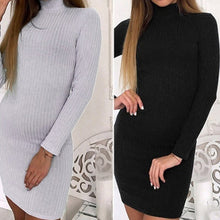 Load image into Gallery viewer, Winter Dress Knitted Sweater Dress Women Plus Size  Fashion Pencil