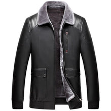 Load image into Gallery viewer, Winter Jacket Men Pop Thicken Flocking Leather Jacket Fashion