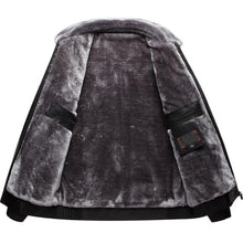 Load image into Gallery viewer, Winter Jacket Men Pop Thicken Flocking Leather Jacket Fashion