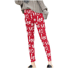 Load image into Gallery viewer, Winter Keep Warm Pants Women Christmas Print Velvet Thickened Leggings