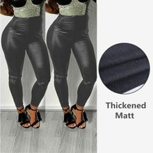 Load image into Gallery viewer, Winter Leather Leggings Women Sexy Night Club Hip Lifting Casual High