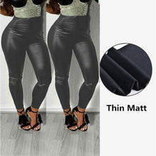 Load image into Gallery viewer, Winter Leather Leggings Women Sexy Night Club Hip Lifting Casual High