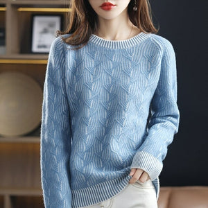 Wool Sweater Women  thickened O Neck