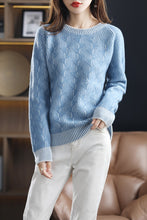 Load image into Gallery viewer, Wool Sweater Women  thickened O Neck