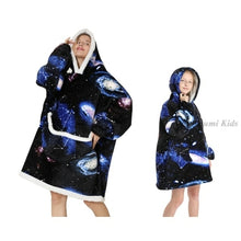Load image into Gallery viewer, Winter Oversize Huggle Hoodie Sweatshirt Kids Women Flannel Blanket