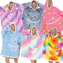 Load image into Gallery viewer, Winter Oversize Huggle Hoodie Sweatshirt Kids Women Flannel Blanket