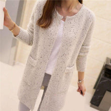 Load image into Gallery viewer, Winter Warm Fashion Women Solid Color Pockets Knitted Sweater Tunic - Sophornlilly