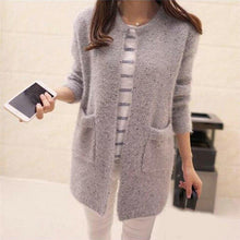 Load image into Gallery viewer, Winter Warm Fashion Women Solid Color Pockets Knitted Sweater Tunic - Sophornlilly