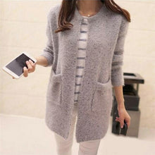 Load image into Gallery viewer, Winter Warm Fashion Women Solid Color Pockets Knitted Sweater Tunic - Sophornlilly
