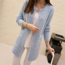 Load image into Gallery viewer, Winter Warm Fashion Women Solid Color Pockets Knitted Sweater Tunic - Sophornlilly