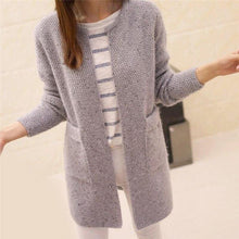 Load image into Gallery viewer, Winter Warm Fashion Women Solid Color Pockets Knitted Sweater Tunic - Sophornlilly
