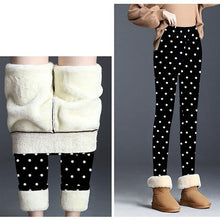 Load image into Gallery viewer, Winter Warm Legging Women Christmas Print Velvet Thickened Leggings