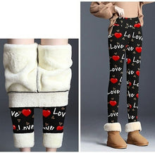 Load image into Gallery viewer, Winter Warm Legging Women Christmas Print Velvet Thickened Leggings