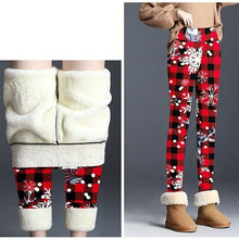 Load image into Gallery viewer, Winter Warm Legging Women Christmas Print Velvet Thickened Leggings