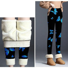 Load image into Gallery viewer, Winter Warm Legging Women Christmas Print Velvet Thickened Leggings