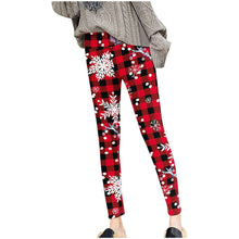 Load image into Gallery viewer, Winter Warm Legging Women Christmas Print Velvet Thickened Leggings