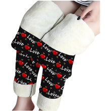 Load image into Gallery viewer, Winter Warm Legging Women Christmas Print Velvet Thickened Leggings