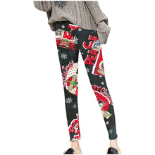Load image into Gallery viewer, Winter Warm Legging Women Christmas Print Velvet Thickened Leggings