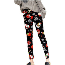 Load image into Gallery viewer, Winter Warm Legging Women Christmas Print Velvet Thickened Leggings