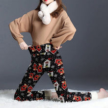 Load image into Gallery viewer, Winter Warm Legging Women Christmas Print Velvet Thickened Leggings