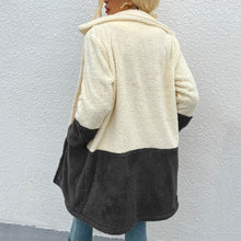 Load image into Gallery viewer, Winter Women Wool Coat Ladies Color Matching Lapel Double sided Velvet