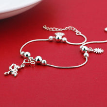 Load image into Gallery viewer, Sterling Silver Mickey Pendant Anklet