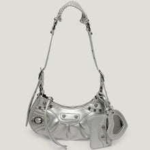 Load image into Gallery viewer, Denim Diamond Riveted Shoulder Messenger Bag Half Moon
