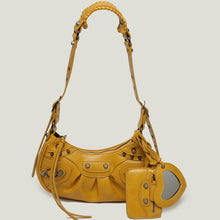 Load image into Gallery viewer, Denim Diamond Riveted Shoulder Messenger Bag Half Moon