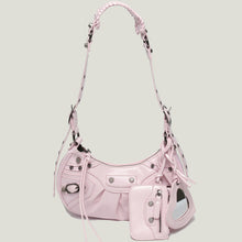 Load image into Gallery viewer, Denim Diamond Riveted Shoulder Messenger Bag Half Moon