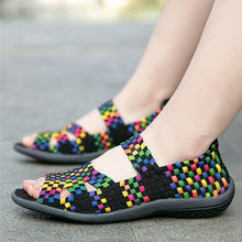 Load image into Gallery viewer, Elastic Band Sandals Weave Flats