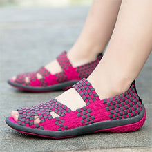Load image into Gallery viewer, Elastic Band Sandals Weave Flats