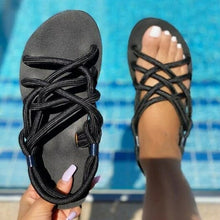 Load image into Gallery viewer, Woman Sandals Rope Shoes Casual Comfortable Gladiator Sandals Slip On - Sophornlilly