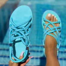 Load image into Gallery viewer, Woman Sandals Rope Shoes Casual Comfortable Gladiator Sandals Slip On - Sophornlilly