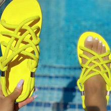 Load image into Gallery viewer, Woman Sandals Rope Shoes Casual Comfortable Gladiator Sandals Slip On - Sophornlilly