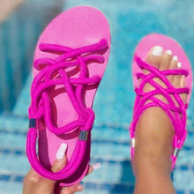 Load image into Gallery viewer, Woman Sandals Rope Shoes Casual Comfortable Gladiator Sandals Slip On - Sophornlilly