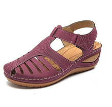Load image into Gallery viewer, Woman Summer Leather Vintage Sandals Buckle Casual Sewing Women Shoes - Sophornlilly