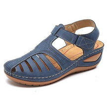 Load image into Gallery viewer, Woman Summer Leather Vintage Sandals Buckle Casual Sewing Women Shoes - Sophornlilly