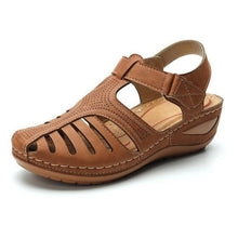 Load image into Gallery viewer, Woman Summer Vintage Wedge Sandals Buckle Casual Sewing Women Shoes - Sophornlilly
