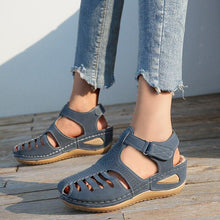 Load image into Gallery viewer, Woman Summer Vintage Wedge Sandals Buckle Casual Sewing Women Shoes - Sophornlilly