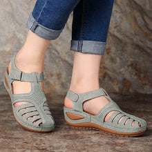 Load image into Gallery viewer, Woman Summer Vintage Wedge Sandals Buckle Casual Sewing Women Shoes - Sophornlilly