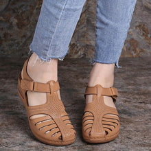 Load image into Gallery viewer, Woman Summer Vintage Wedge Sandals Buckle Casual Sewing Women Shoes - Sophornlilly